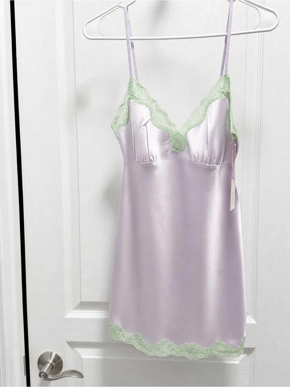 NWT Gold Hawk 100% Silk Lace Chemise Purple Haze XS GH507 - Picture 5 of 11